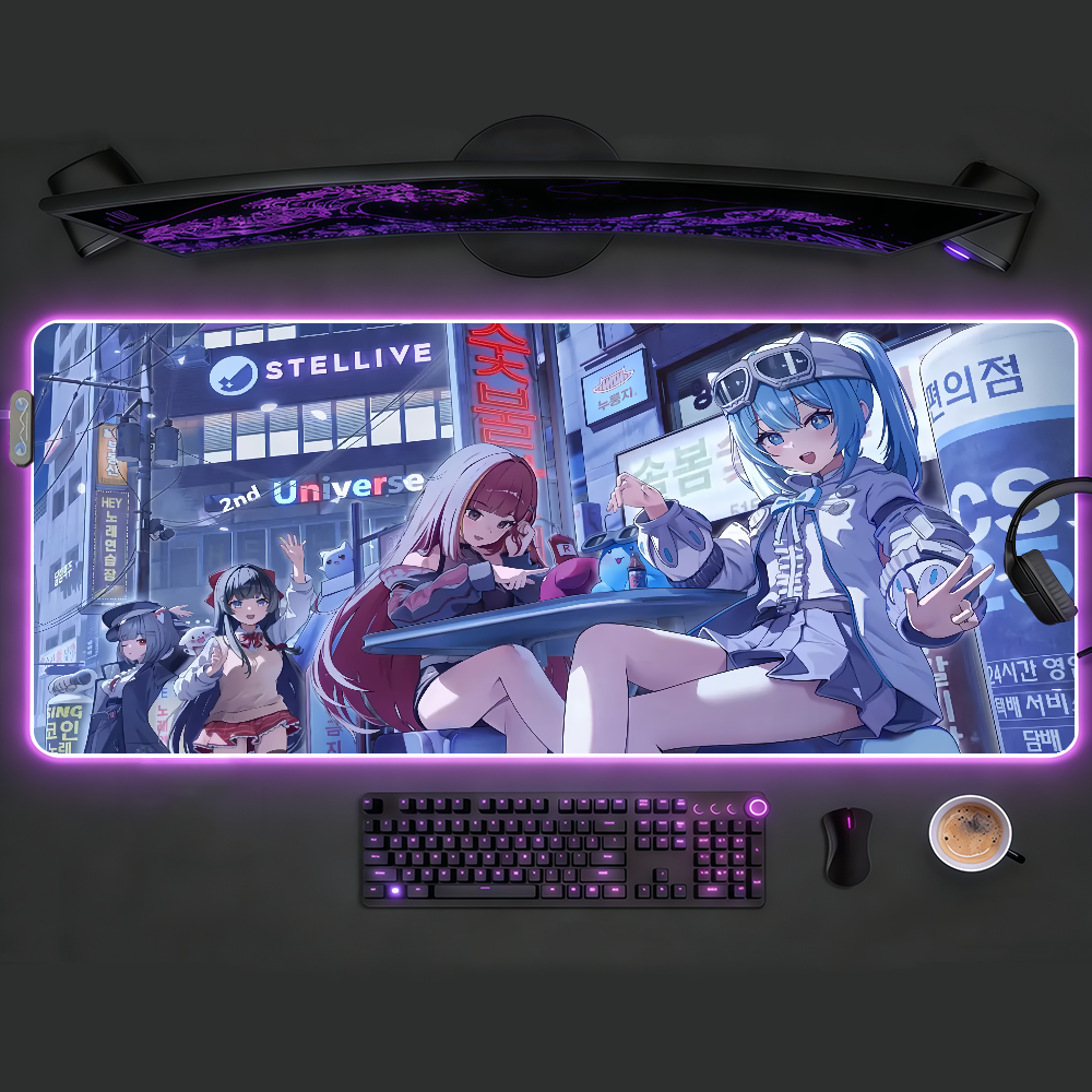 Rgb Keyboard Wrist Rest - Band S-StelLive Mouse Pad RGB LED