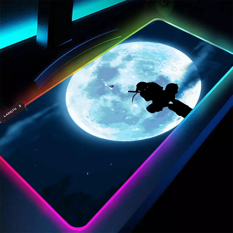 Rgb Keyboard Wrist Rest - RGB Large Mouse Pad 90x40cm Naruto