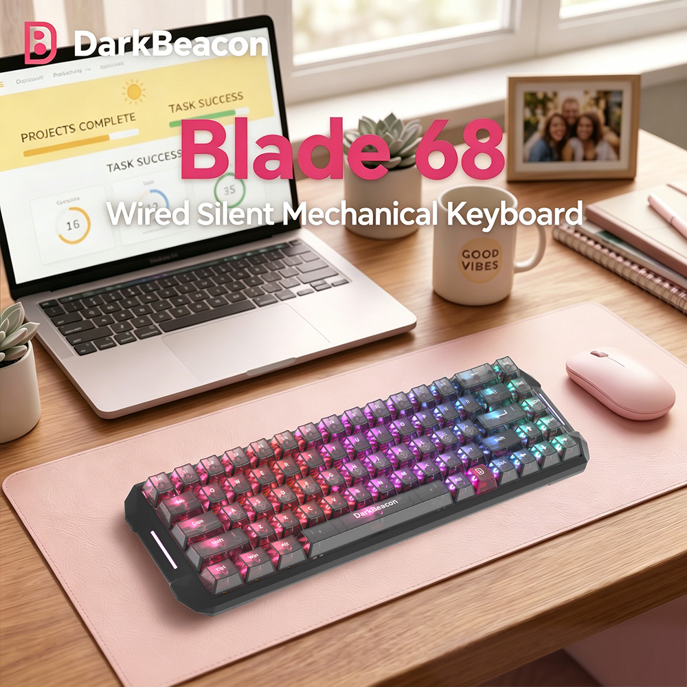 Pc Gaming Editing - DarkBeacon Blade 68 Wired Silent Mechanical