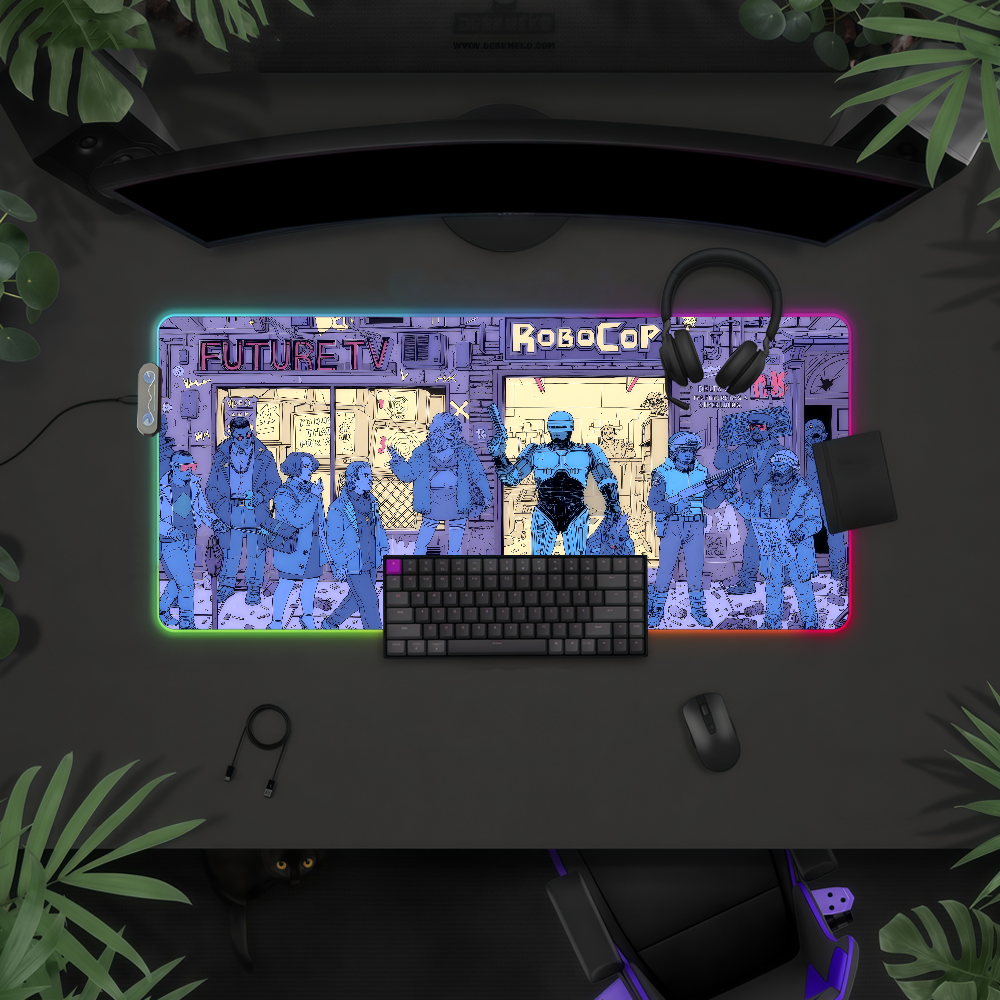 Rgb Keyboard Wrist Rest - Movie R-Robocop Mouse Pad Waterproof RGB