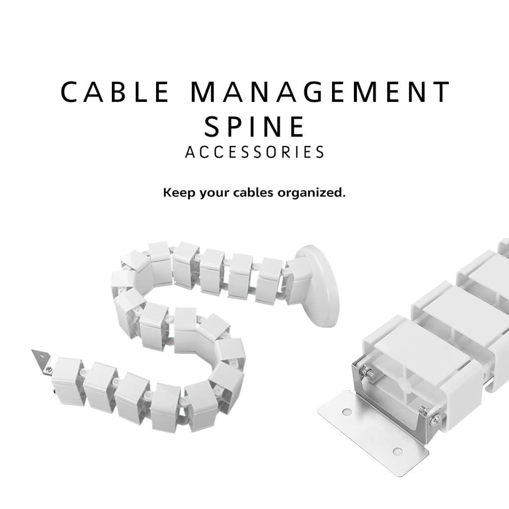 Cable Management Sleeve - ISRTAO White under Desk Cable Organizer