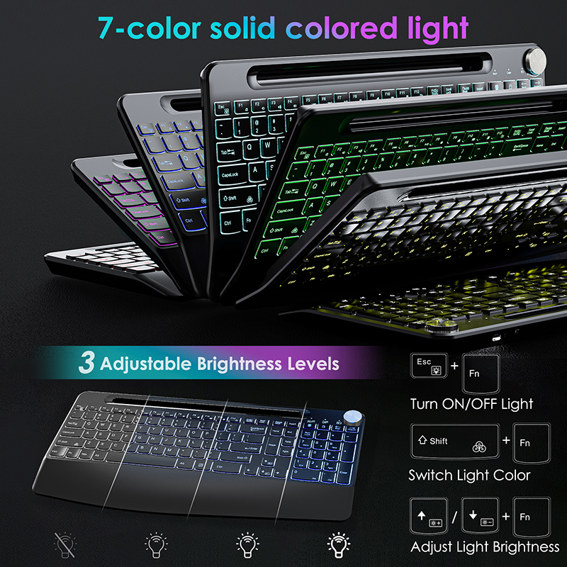2.4G&Type-C Wireless Keyboard  - Rgb Keyboard Wrist Rest 评论和价格