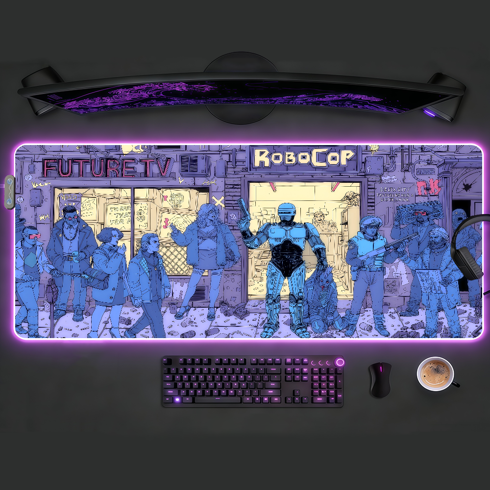 Movie R-Robocop   Mouse Pad Wa - Rgb Keyboard Wrist Rest 评论和价格