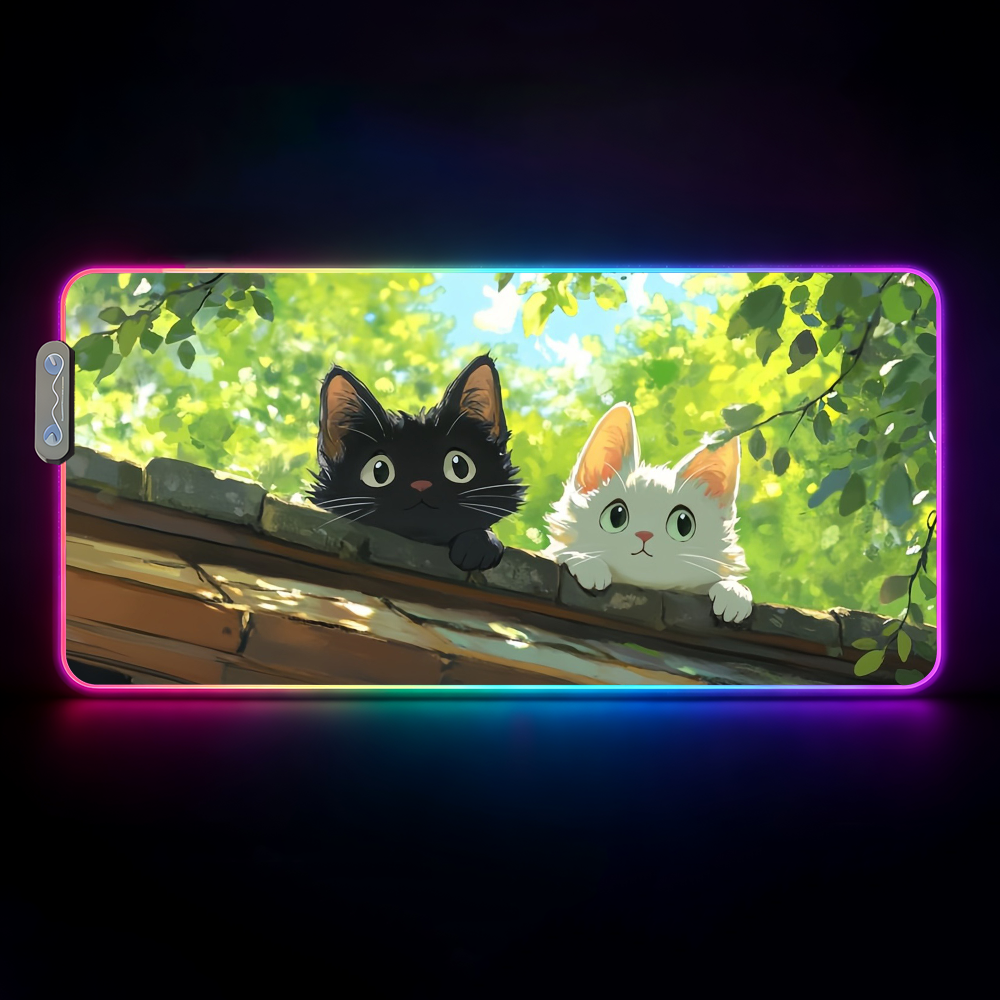 Cartoon Cute Cat Plant Mouse P - Rgb Keyboard Wrist Rest 评论和价格