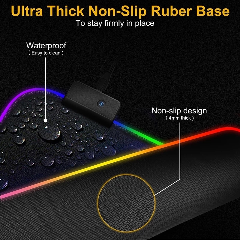 LED Light Mousepad RGB Keyboar - Rgb Keyboard Wrist Rest 评论和价格