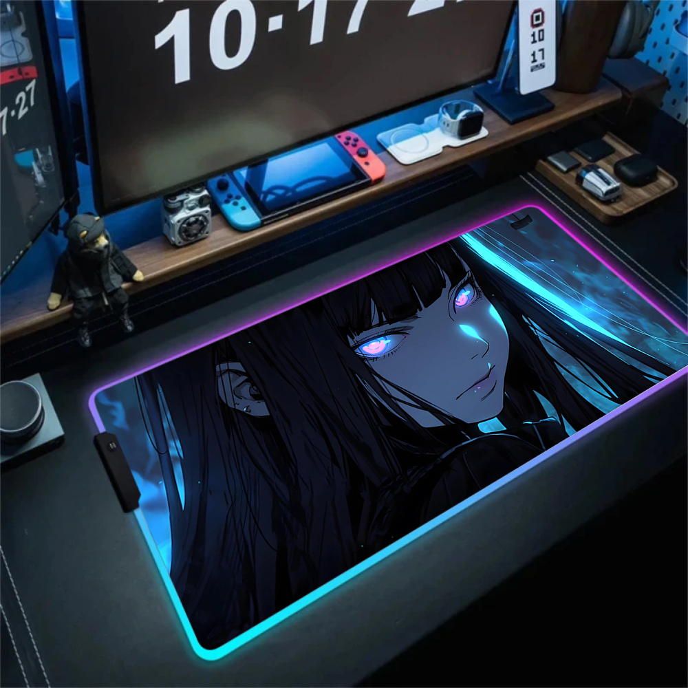 Anime Girl Mousepad Gaming Mou - Rgb Keyboard Wrist Rest 评论和价格