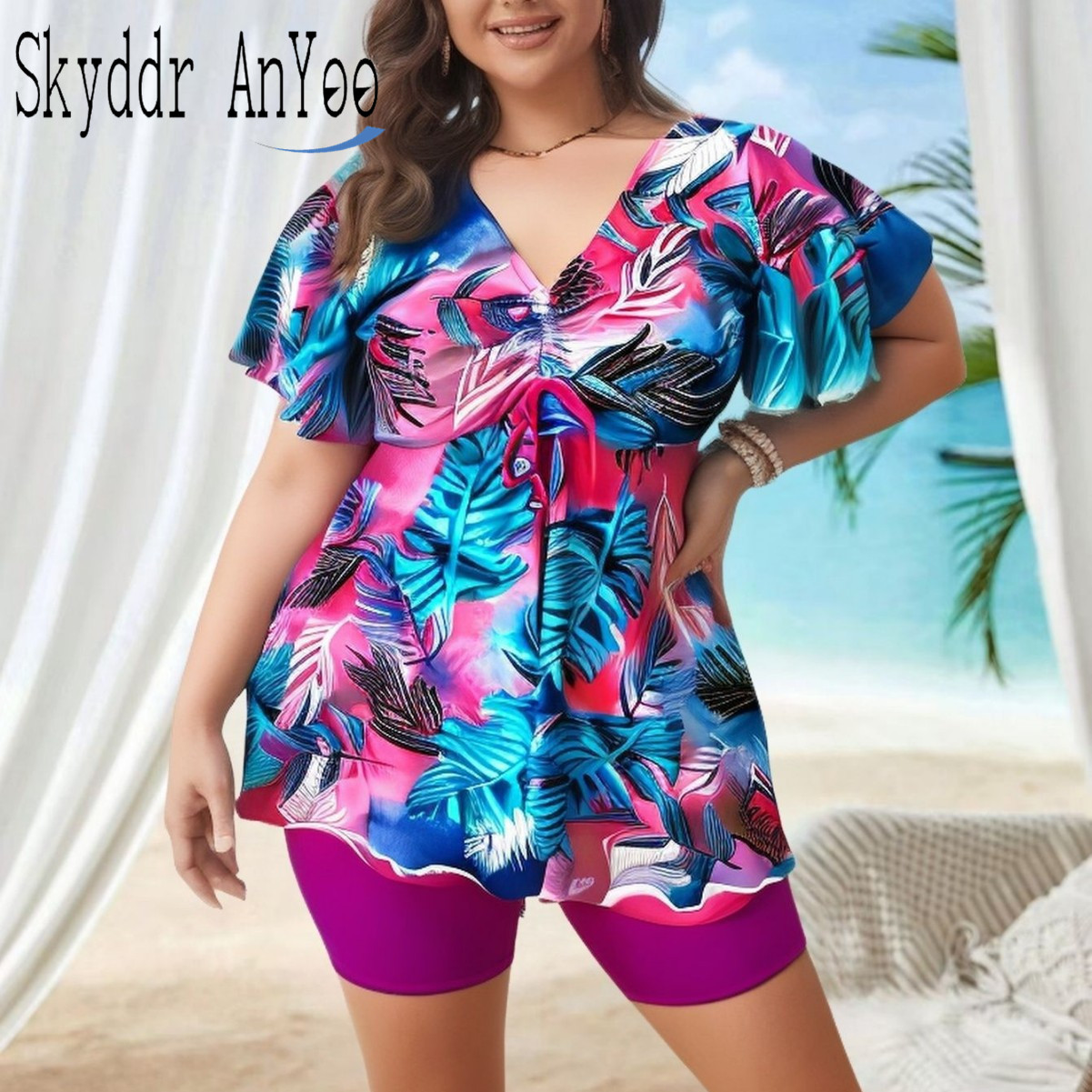 Women's Plus Size Tankini Swim - Cable Management Sleeve 评论和价格