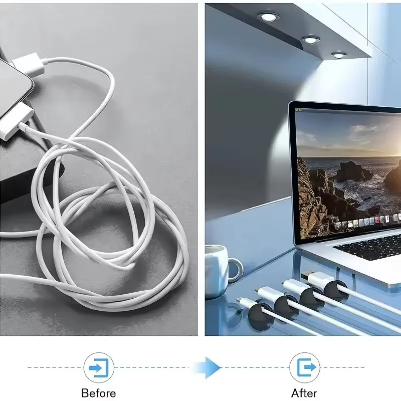 Cable Clips Phone Cord Holder  - Cable Management Sleeve 评论和价格