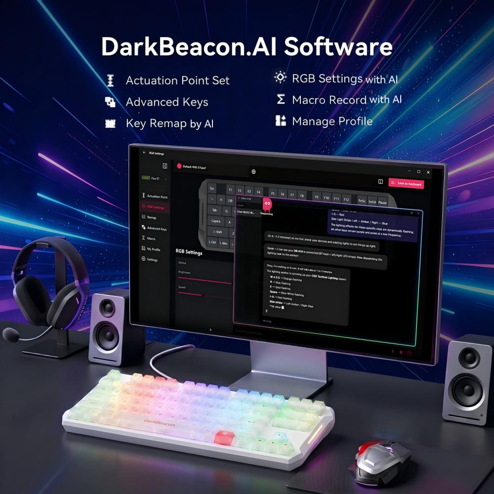 DarkBeacon 80% Wired Gaming Ke - Pc Gaming Editing 评论和价格