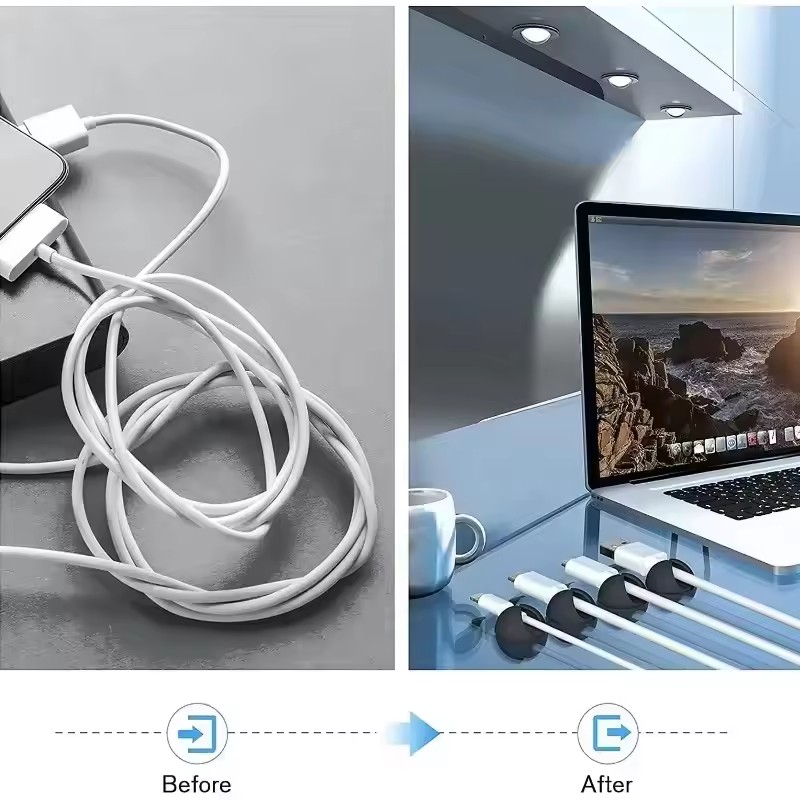 5/50Pcs Desktop Wall Cable Cli - Cable Management Sleeve 评论和价格