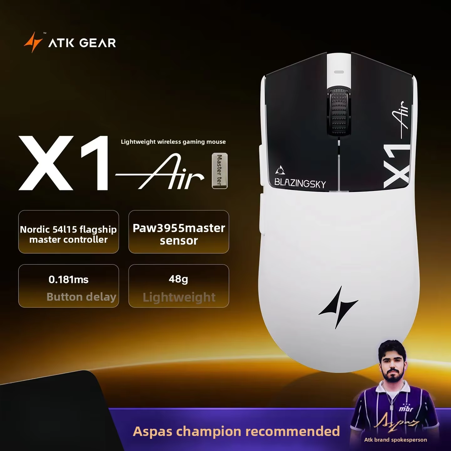 New ATK Blazing Sky X1 Air Ult - Pc Gaming Editing 评论和价格