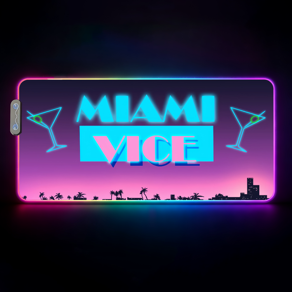 TV M-Miami V-Vice Mouse Pad RG - Rgb Keyboard Wrist Rest 评论和价格