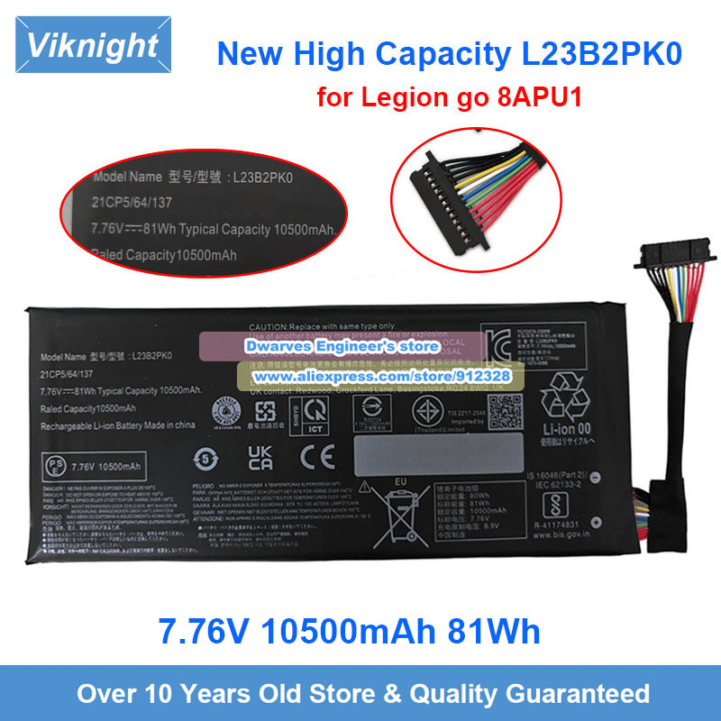 New 7.76V 81Wh L23B2PK0 Batter - Pc Gaming Legion 评论和价格